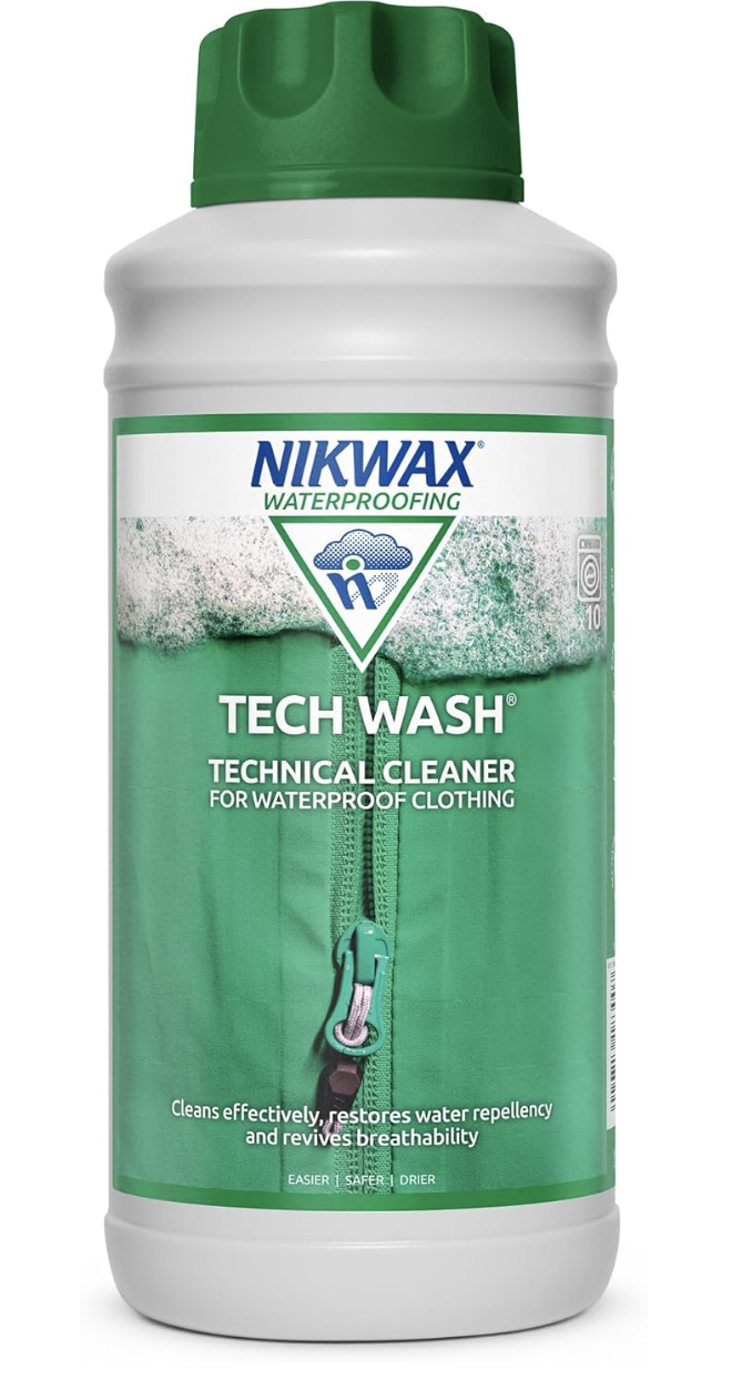 7x Nikwax TECH WASH 1 Litre Wash-In Technical Cleaner - Market Leading Cleaner Designed to Revitalise Water Repellency and Breathability of Waterproof