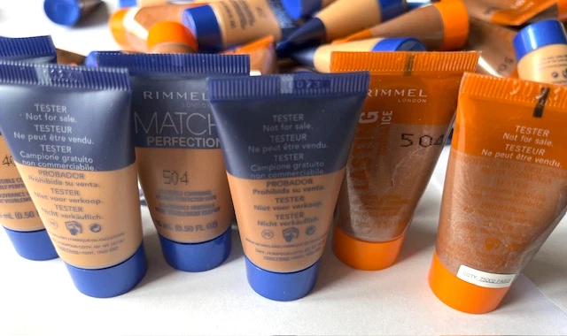 100 x Rimmel sample size foundation inc Lasting Radiance | 15ml tubes | 3 shades