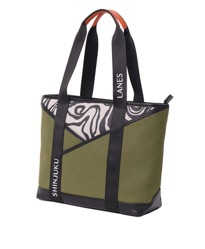 Designer Canvas Tote Bag - Khaki Green