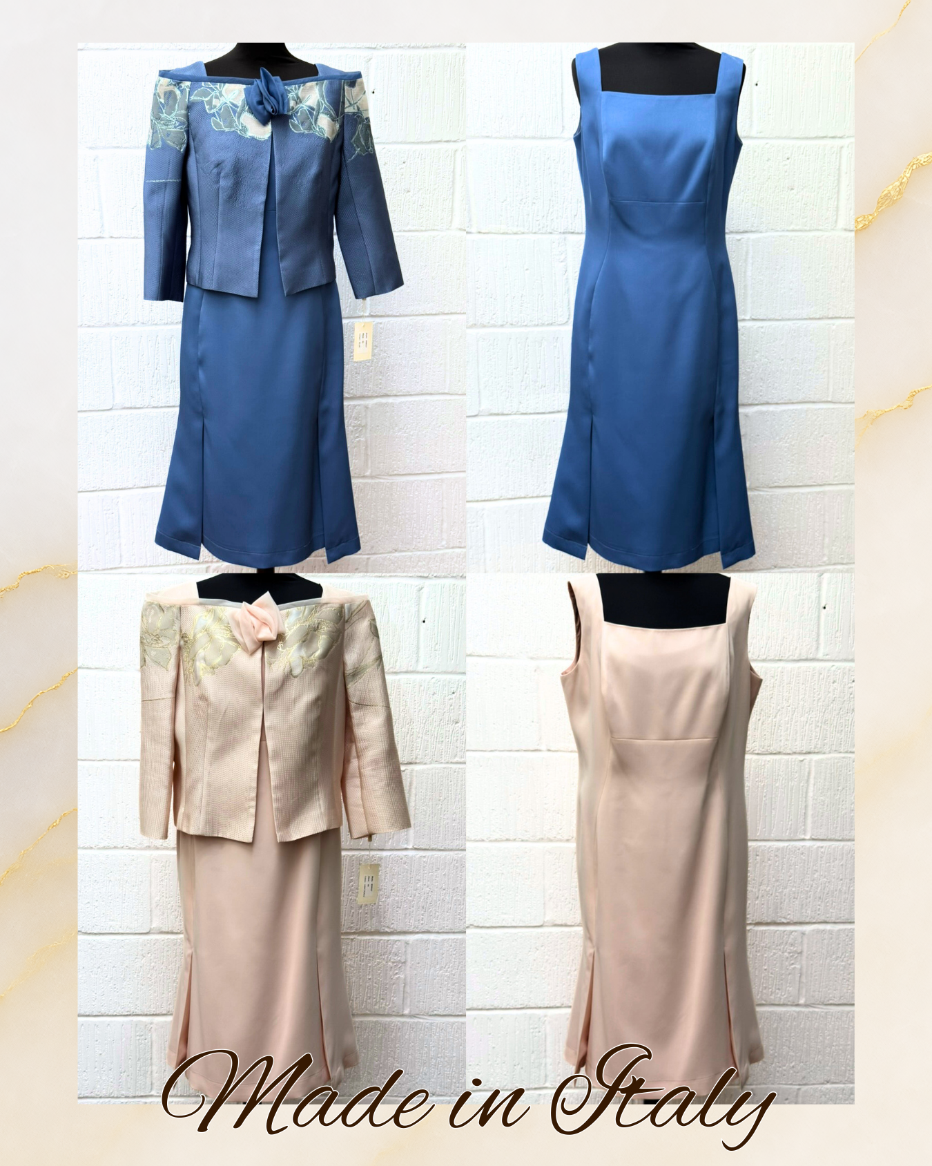 High Quality Occasion Wear Dress | Made in Italy | Big Sizes Available from 8-26