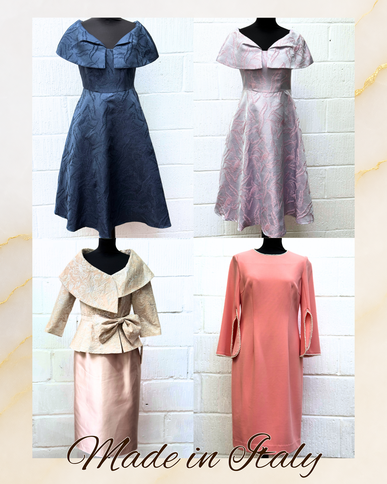 High Quality Occasion Wear Dress | Made in Italy | Big Sizes Available from 8-26