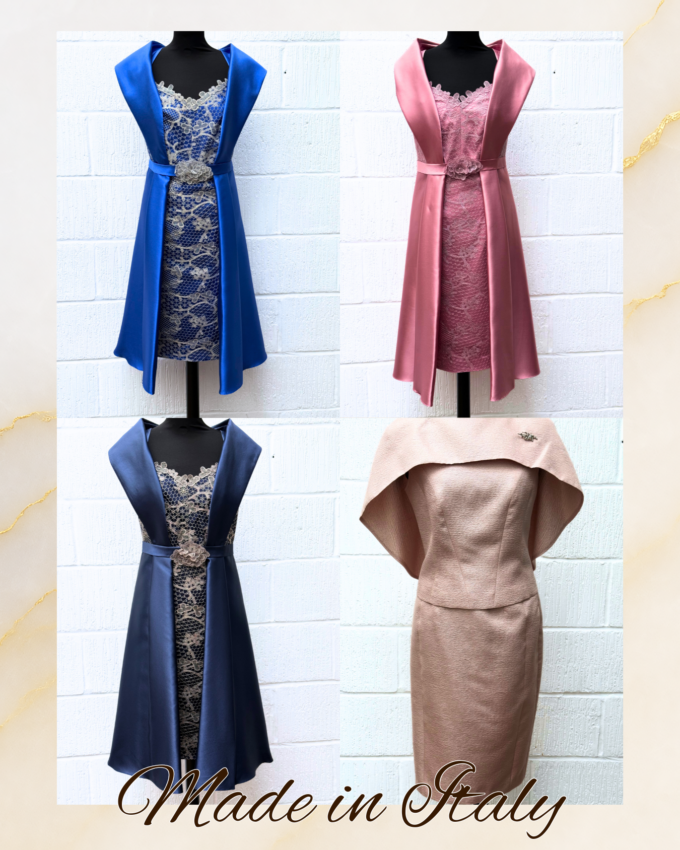 High Quality Occasion Wear Dress | Made in Italy | Big Sizes Available from 8-26