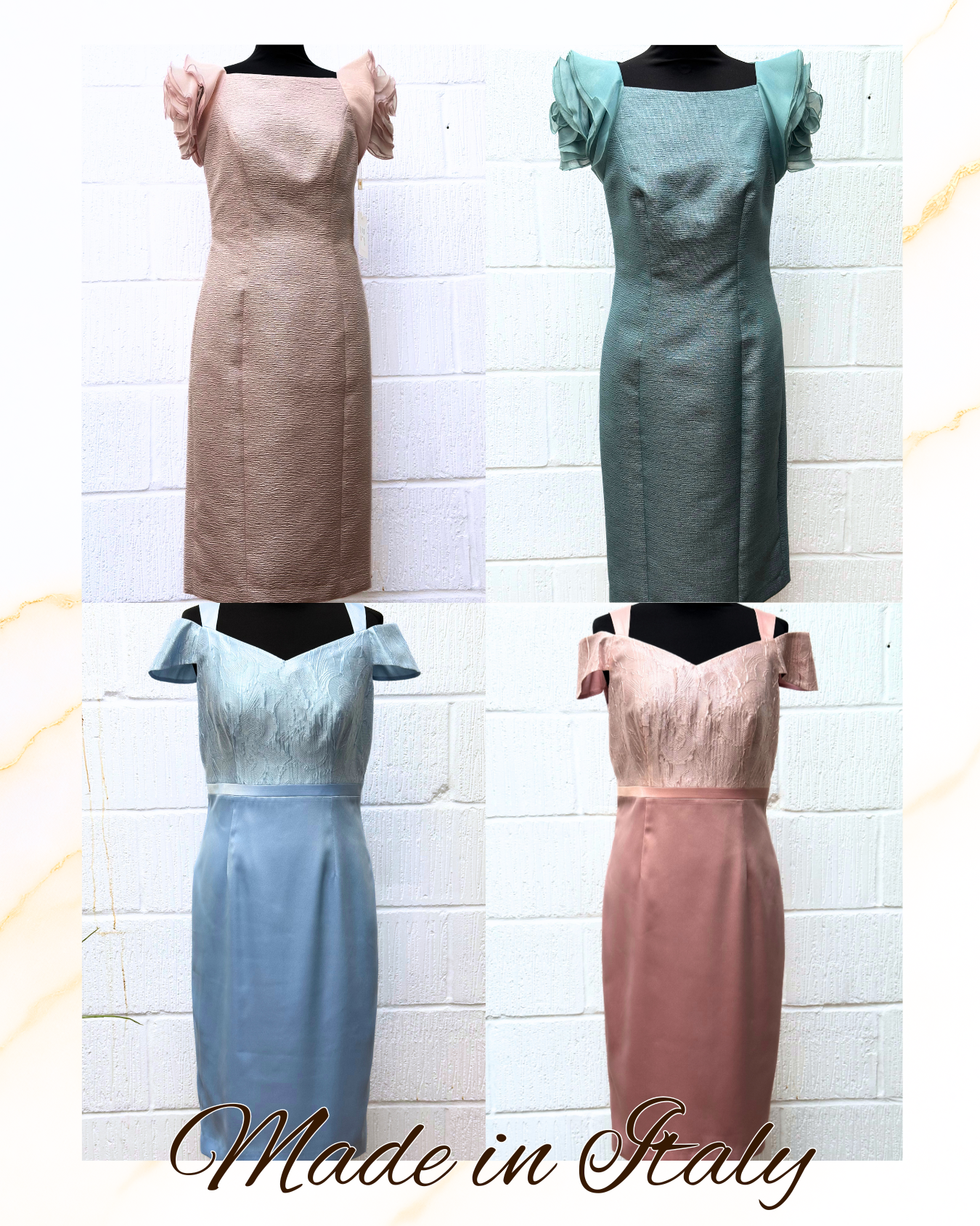 High Quality Occasion Wear Dress | Made in Italy | Big Sizes Available from 8-26