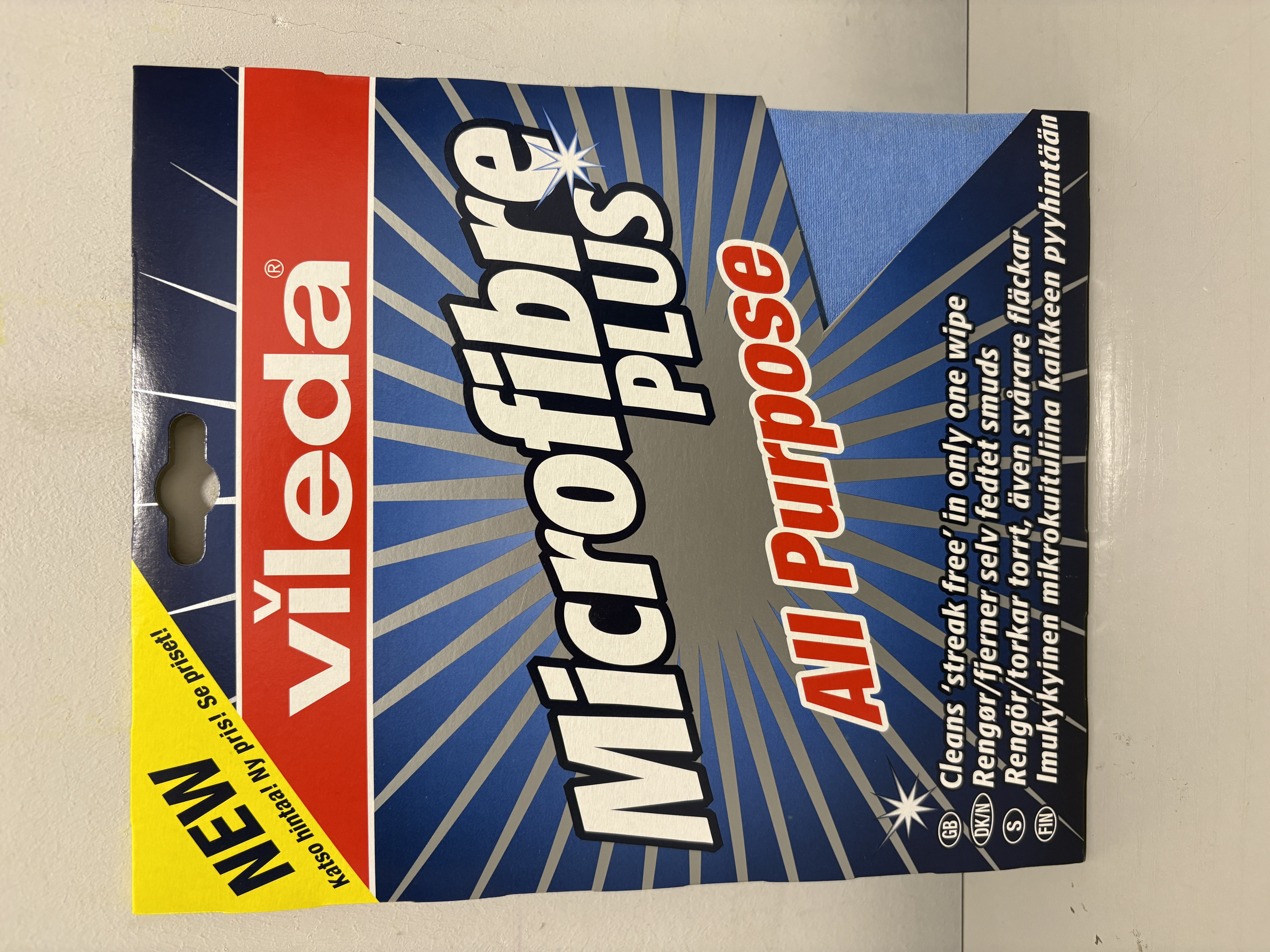 Vileda 12 x Micofibre Plus All Purpose Cloth