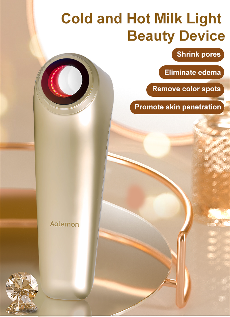 5pcs-Aolemon Multifunctional Beauty Device- Hot & Cold Facial Massager Anti-aging Winkle Reduction & Spot Improvement Skin Beauty Equipment|GCBT003-5p