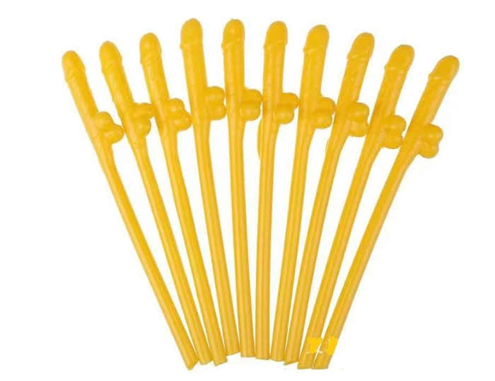Hen Night Willy shaped Drinking Straws
