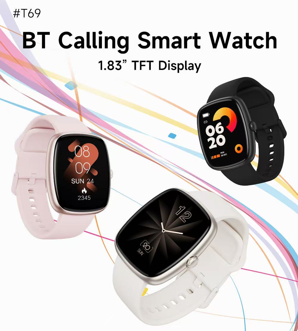 10pcs in Pink-Smartwatch with Alexa & 1.8