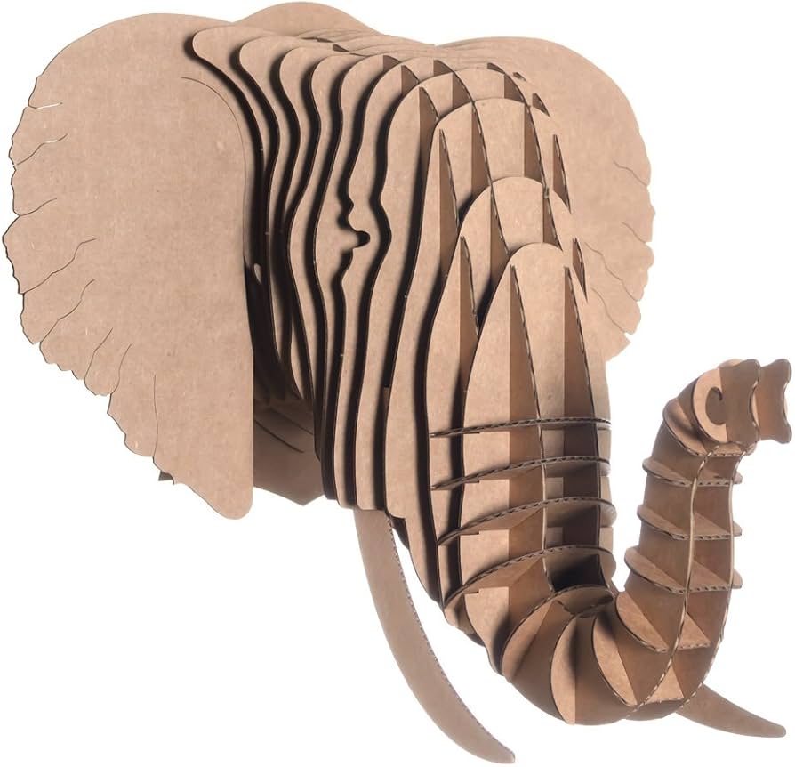 DIY Cardboard Safari Animals - 3D Wall Art