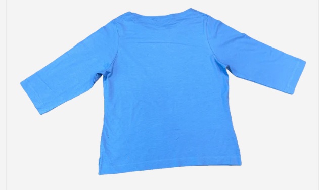 Ladies ¾ Sleeve Fashion T-Shirt Light Blue