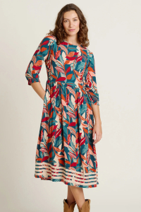 One Off Job Lot of 8 Brakeburn Women's Evergreen Leaves Midi Dress