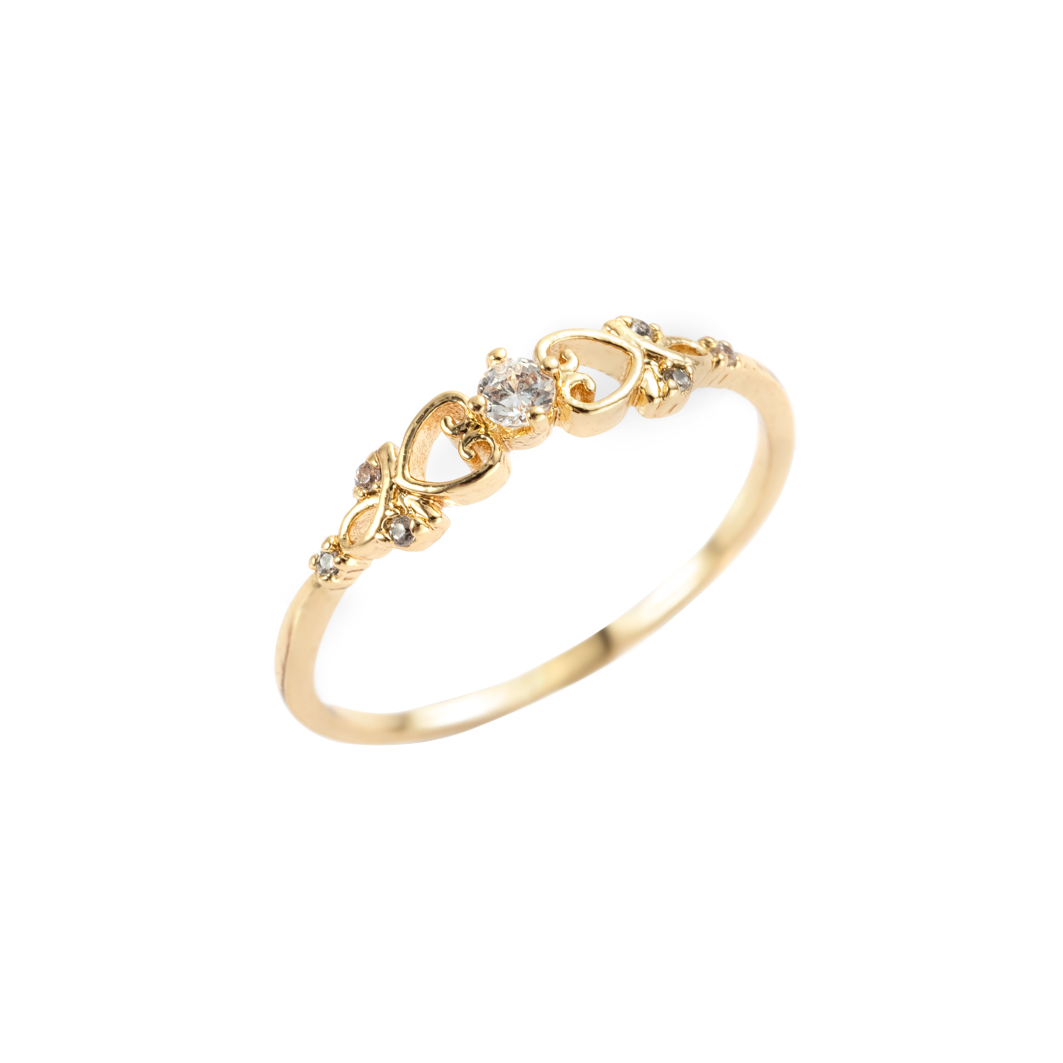 CZ fine scrollwork ring