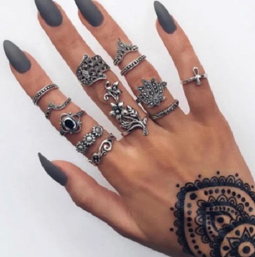 12 piece Knuckle Midi Ring set (Palm set)