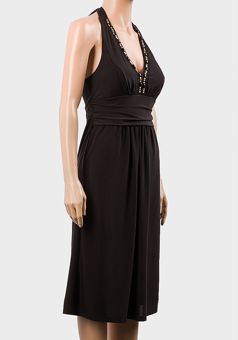 Beaded Halter Neck Cleavage Dress by Avon