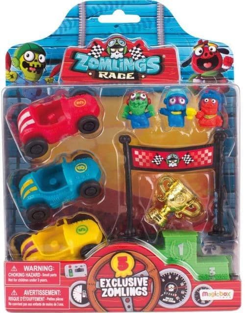 60 x Zomlings Series 5 Race Set – 3 Racing Cars & Figures | Wholesale Toy Pack