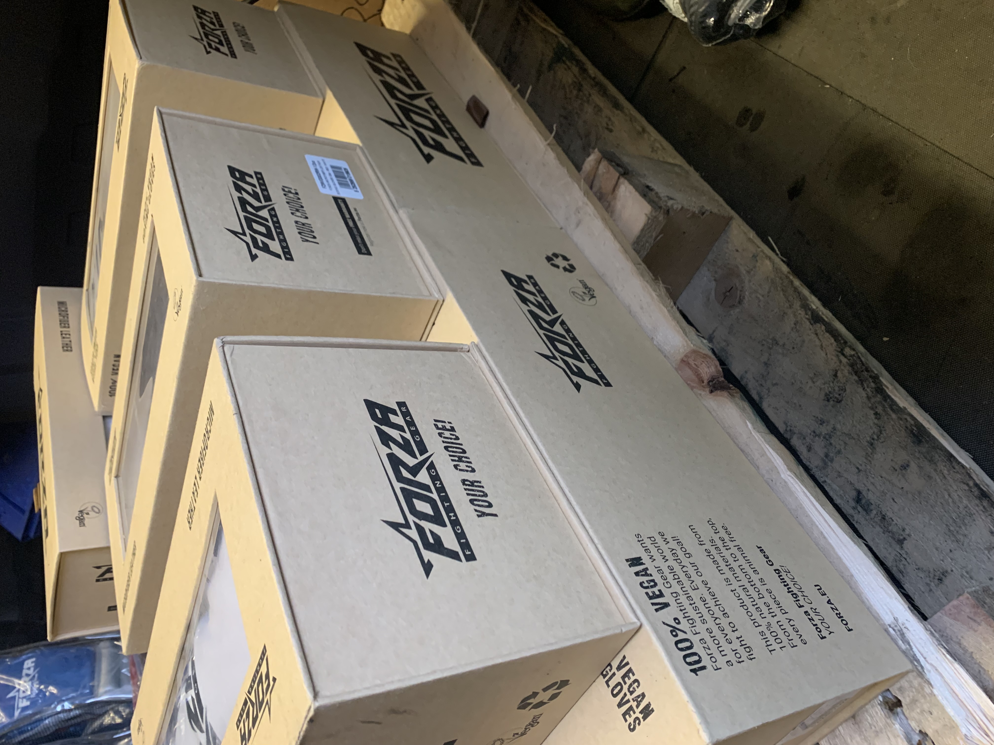 Pallet of brand new forza boxing gloves