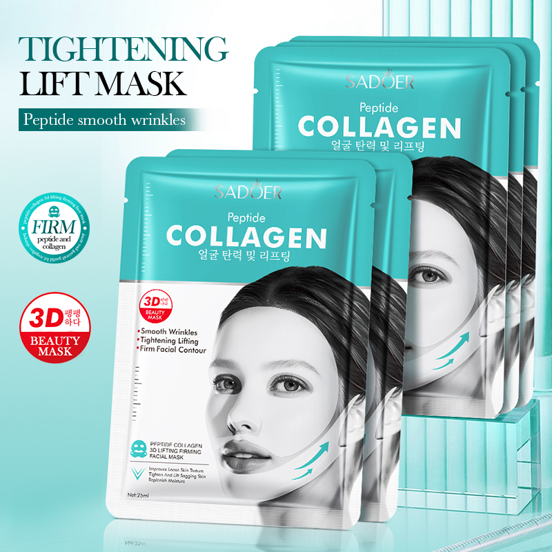 100pcs-SADOER Peptide Collagen 3D Lifting Firming Facial Masks|GCMK013-Peptide Mask-100pcs|UK SELLER