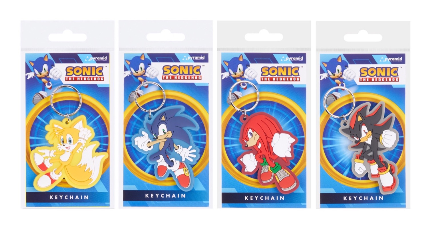 288 x SONIC 2D Keychain Set – 4 Assorted Designs (Wholesale)