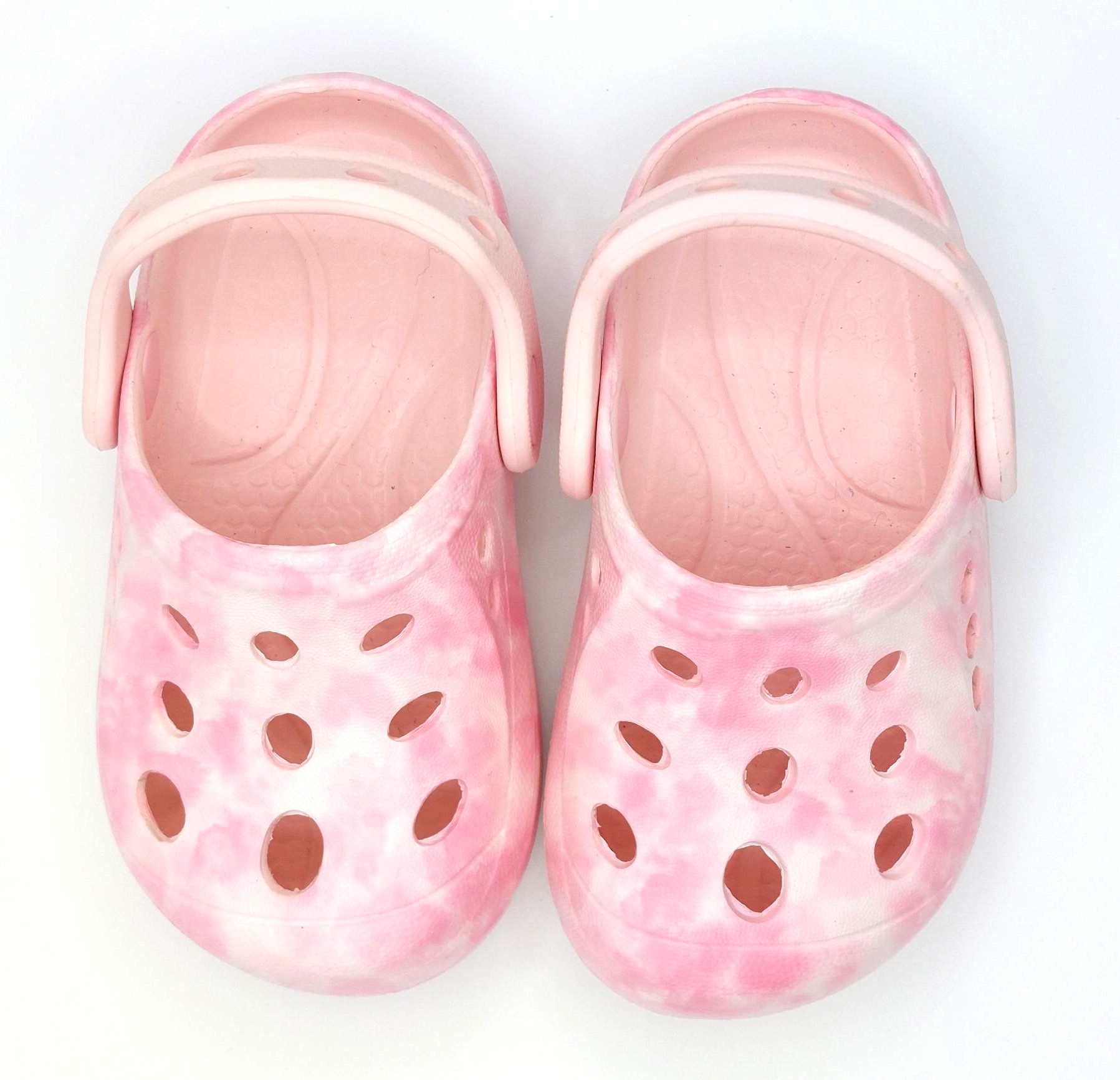 CHILDREN'S CLOGS - PINK TIE DYE, 5 SIZES, 50 UNITS PER JOB LOT