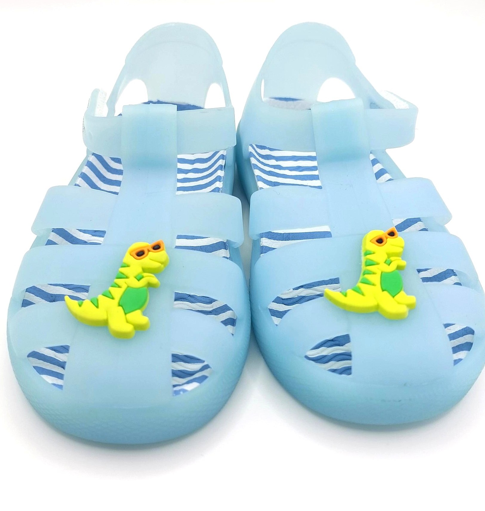 CHILDREN'S JELLIES - LIGHT BLUE WITH DINOSAUR DETAIL, 5 SIZES, 50 UNITS PER JOB LOT