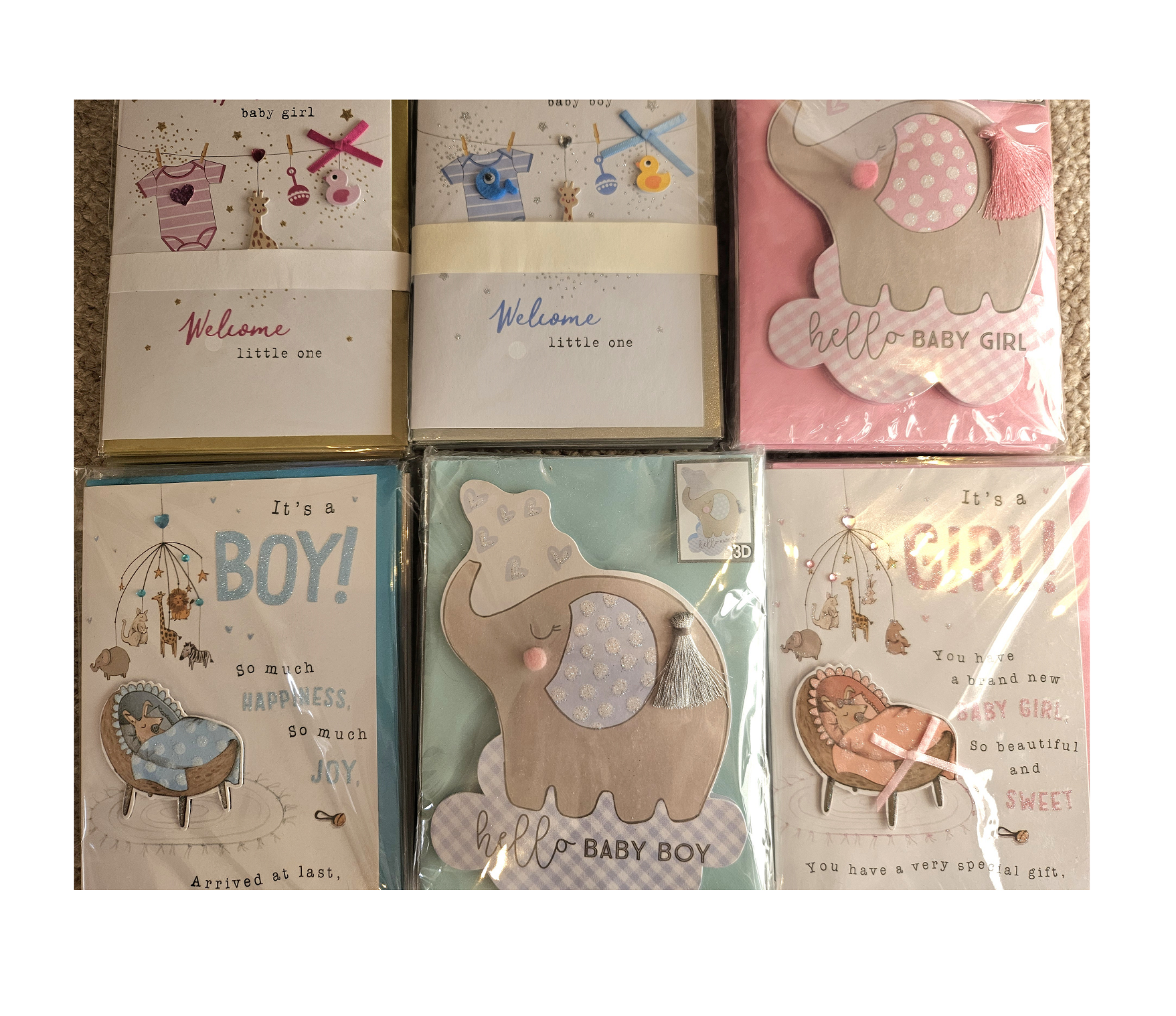 New Baby and Kids Greeting Cards 105pc Joblot For Resale