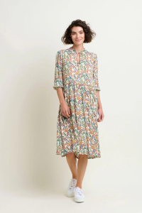 One Off Job Lot of 5 Brakeburn Women's Cream Floral Paisley Midi Dress (12-14)