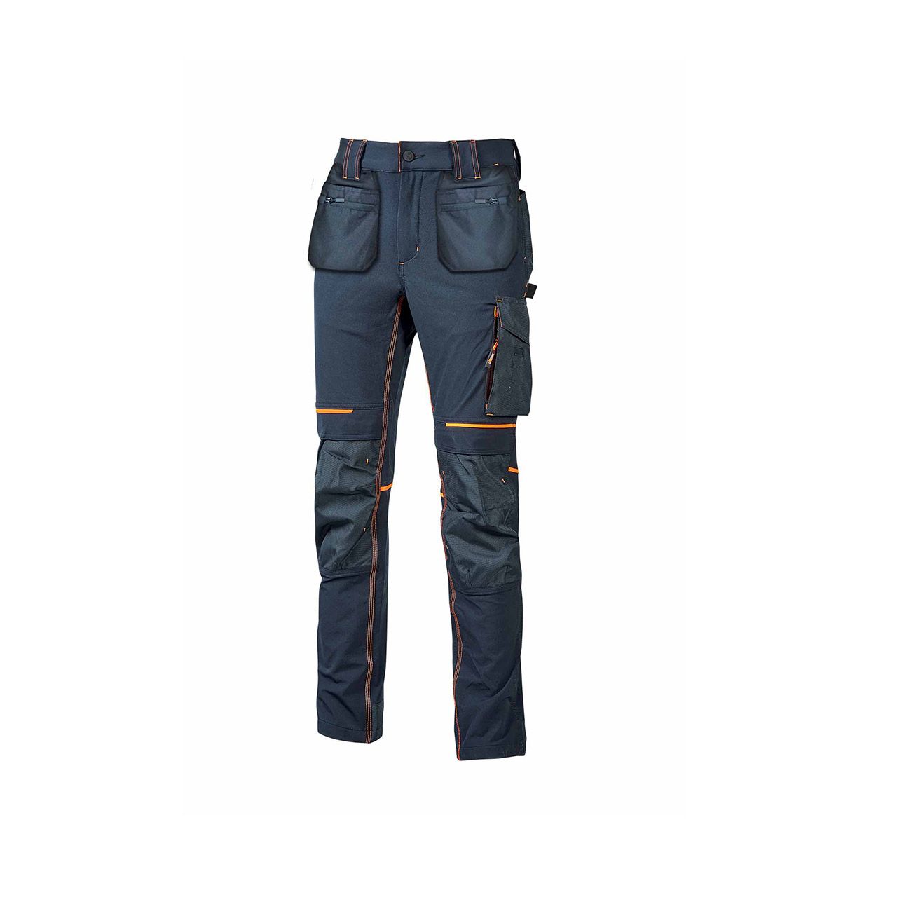 U-Power ATOM FLY Premium Work Trousers. 4-Way Stretch. Holster Pockets. Blue