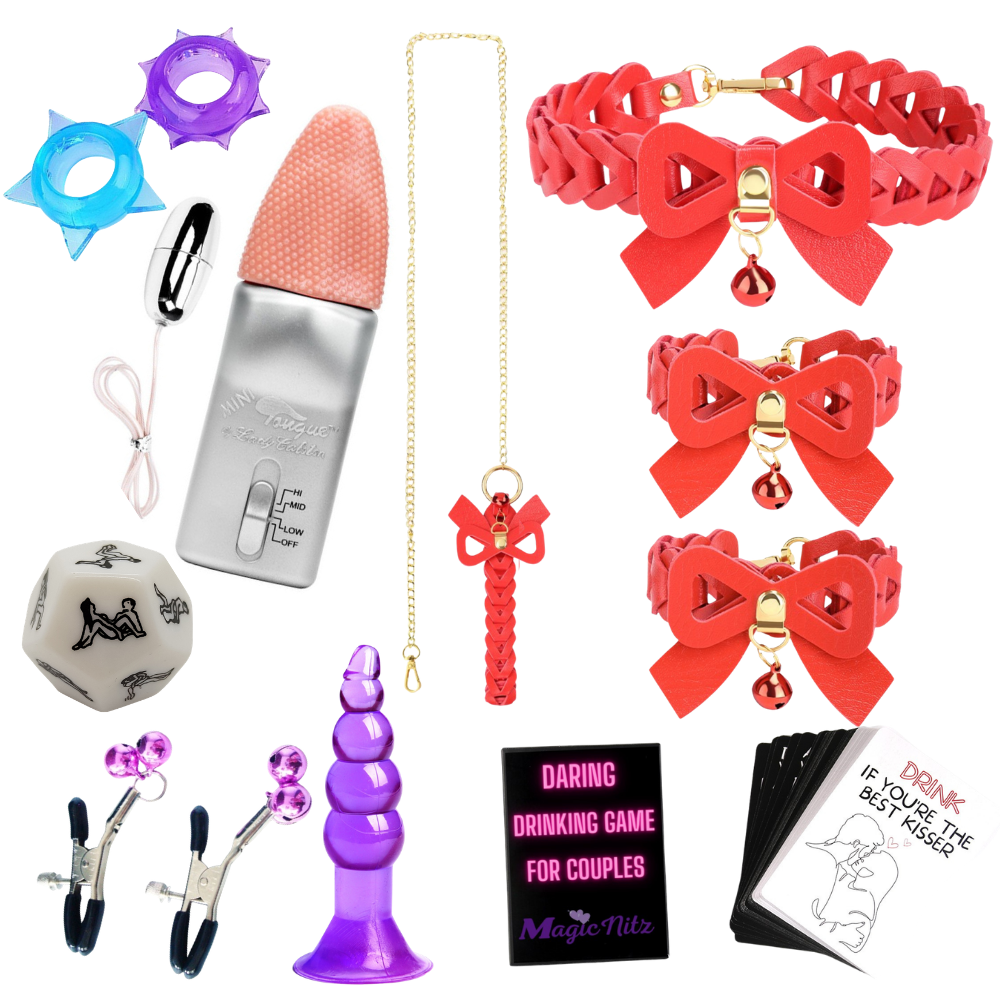 10 Sets- 10pcs Couple Sex Foreplay & BDSM Bondage Gift Play Set|GCAPSET054-10 Sets|UK SELLER