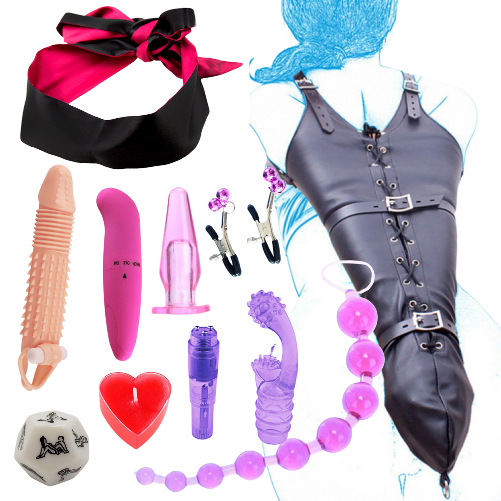 10 Sets- 10pcs Ultimate BDSM Bondage & Pleasure Adult Sex Toys Set|GCAPSET053-10 Sets|UK SELLER