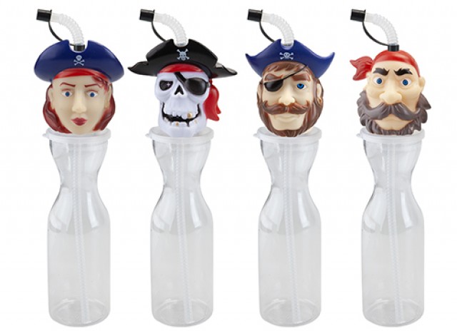 Pirate Bottles – 500ml – 4 Assorted – Bulk Pack of 96 – RRP £4.99 Each