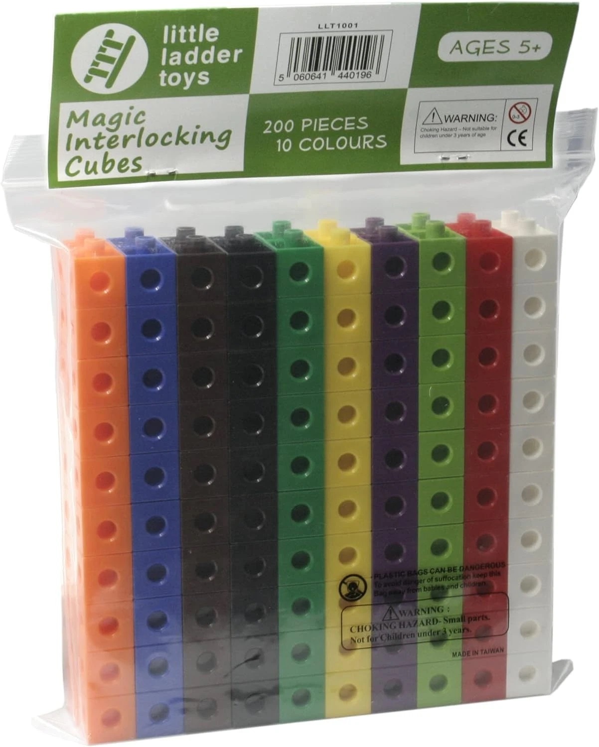 2cm Interlocking Counting Blocks for Kids x 200 Snap Maths Cubes Classroom Toy