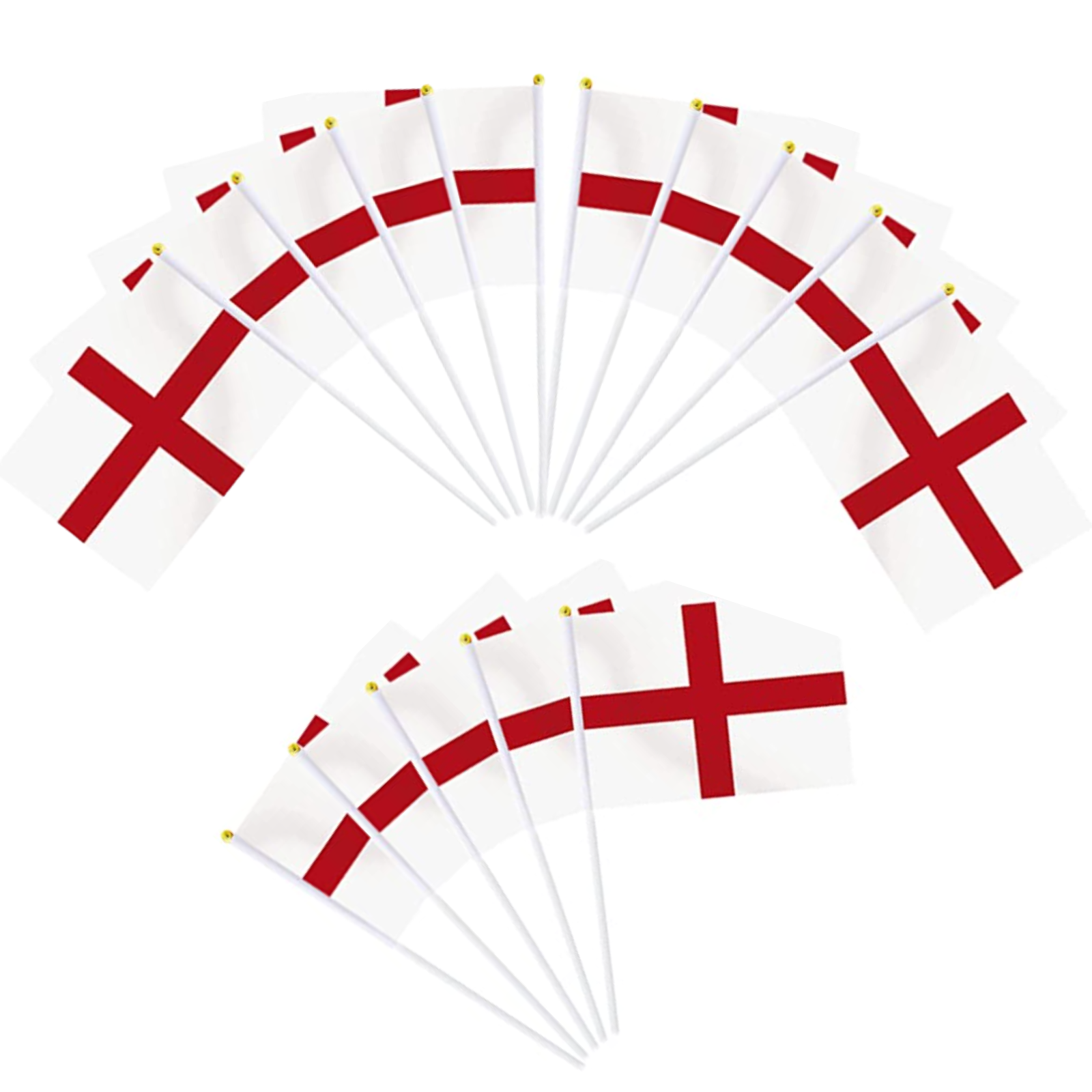 24x England Hand Flags Pack (15pcs Each) | World Cup 2026 | Wholesale Job Lot