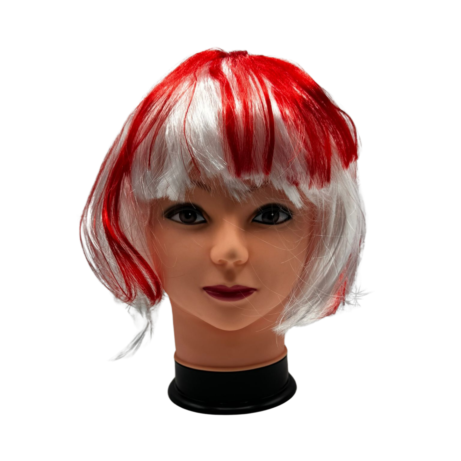 24x England Bob Wig | Red & White Fancy Dress Supporter Wig | World Cup 2026 | Wholesale Job Lot