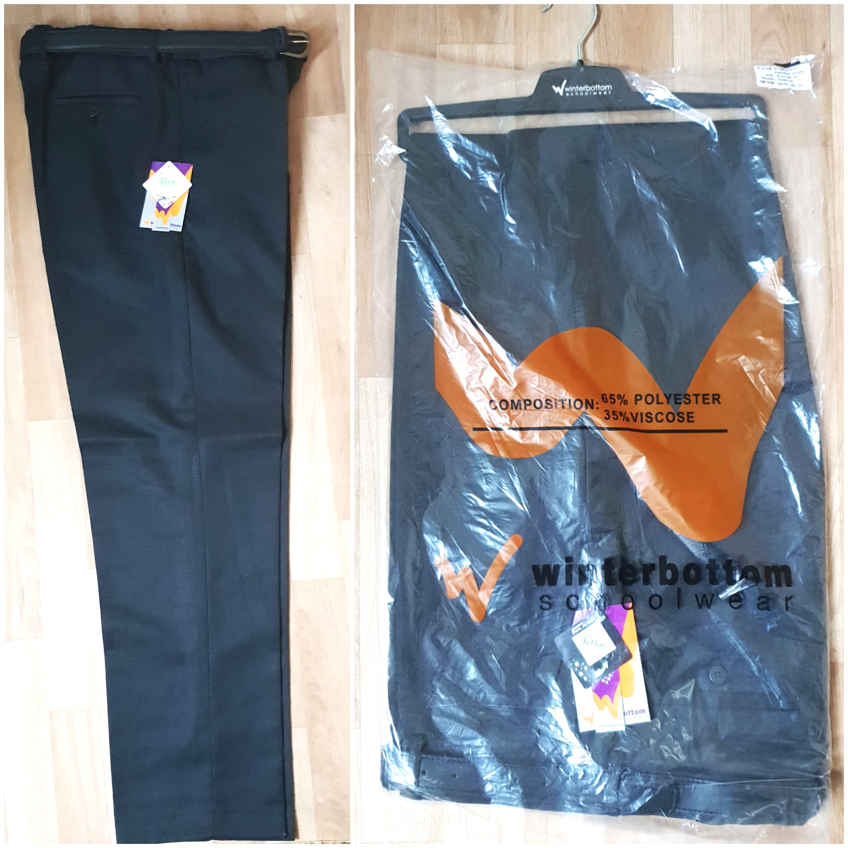 23 Pairs winterbottoms school trousers Age 12 -13 + seniors Black & Grey