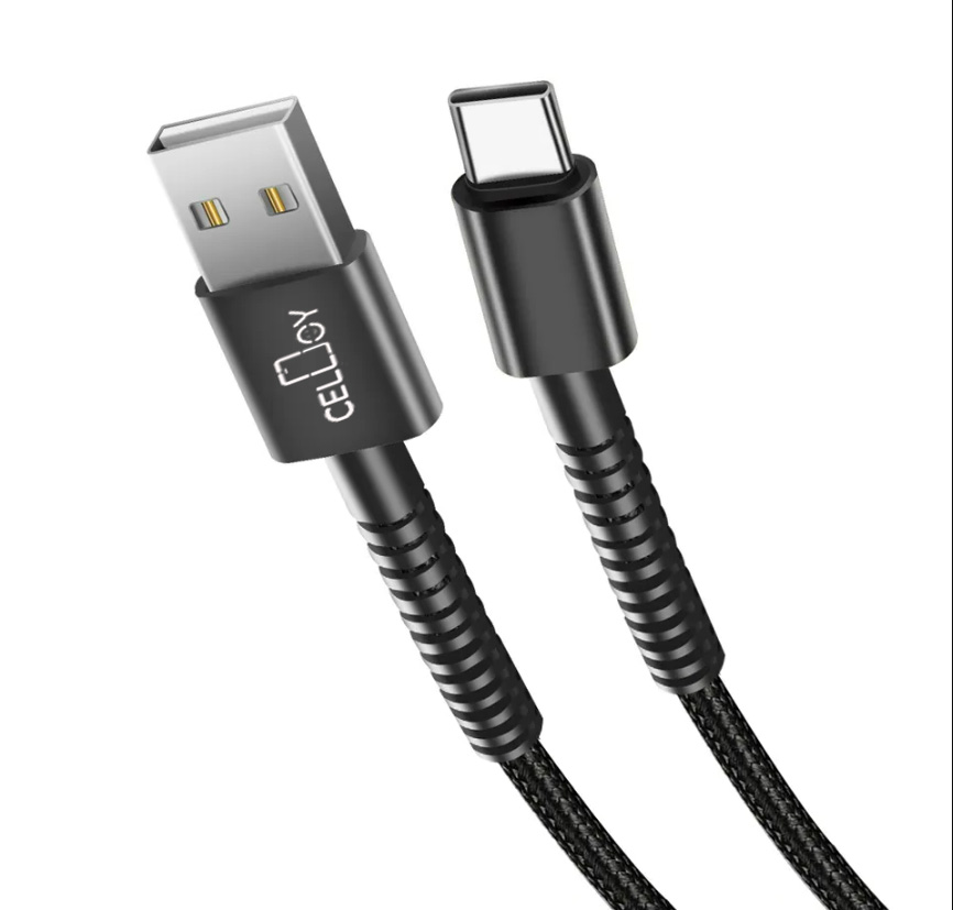 HeavyDuty Braided USB-A to TYPE-C Charging Cable Black/Red/Green (Mix Colors) 1M ( Pack of 120)