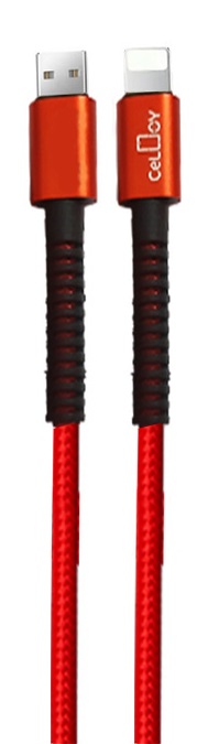Heavy Duty Braided USB-A to iPhone Charging Cable Black/Red/Green (Mix Colors) 2M (Pack of 120)