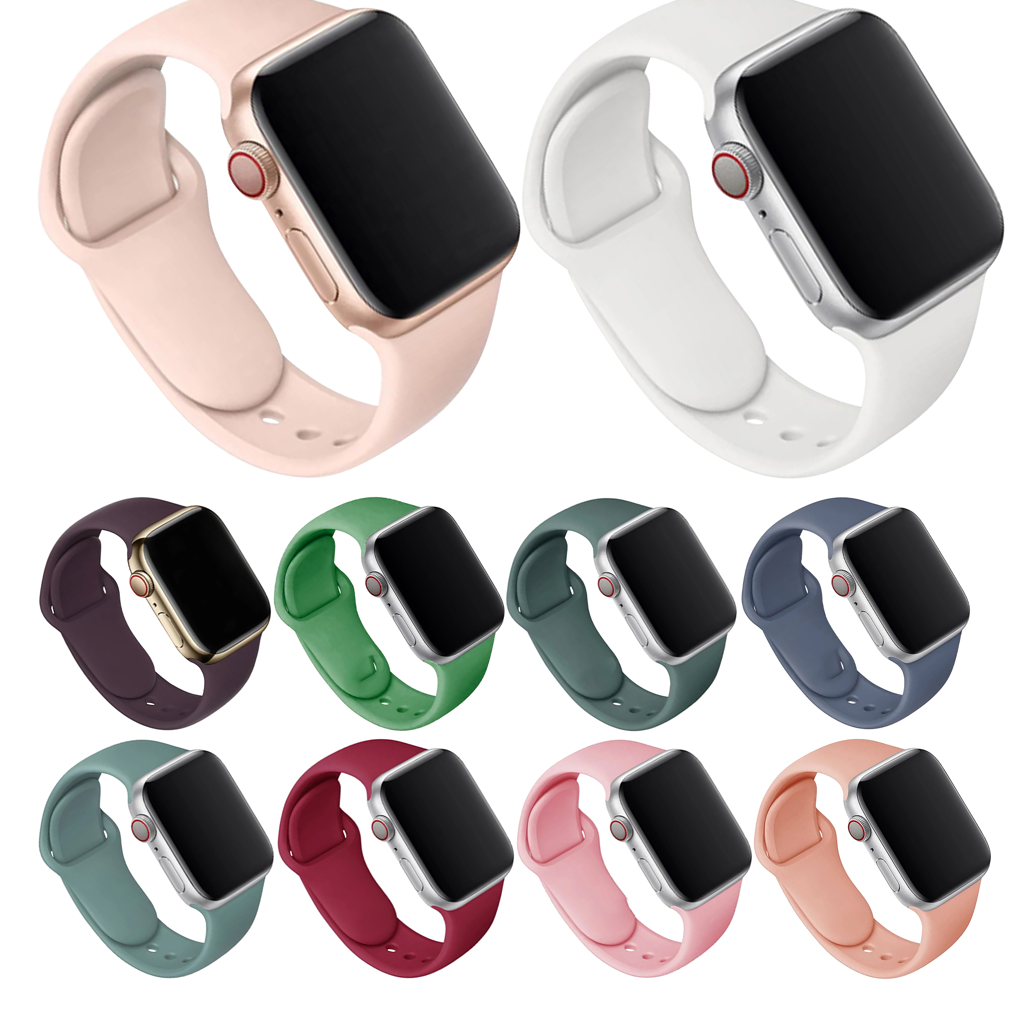 400x Apple Watch Silicone Strap Bands Mixed Sizes Colours Bulk Wholesale Lot