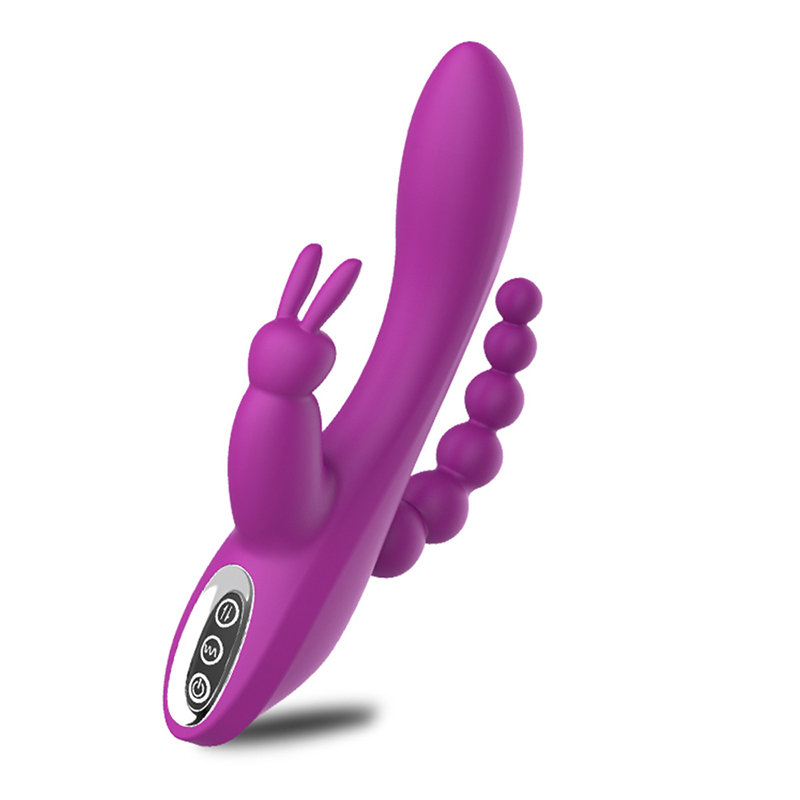 5pcs-3 in 1 Rabbit Vibrator Clitoral Anal Probe Vaginal Vibrator Dildo Beads|GCAP061-5pcs|UK SELLER