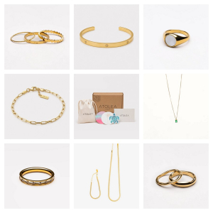 One Off Job Lot of 12 Mixed Atolea Jewellery - Rings, Necklaces & More!