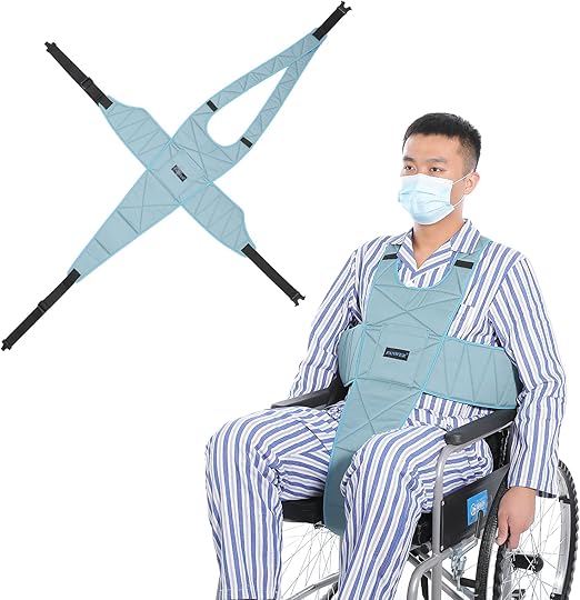 Fanwer Wheelchair Seat Belt, Non-Slip and Drop-Resistant Wheelchair Safety Belt with Adjustable Straps Metal Buckles for The Elderly