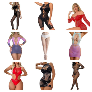 Wholesale Job Lot of 50 Mixed Sexy Lingerie, Stockings, Bodysuits & More!