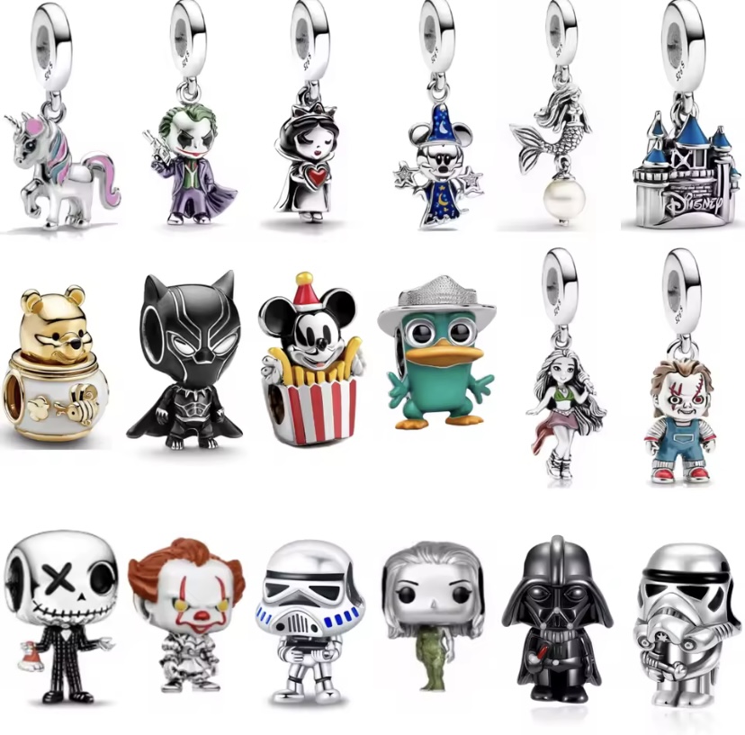 Mixed lot of S925 high quality character theme charms