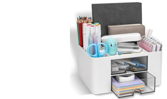 Small Desk Top organisers  in White 