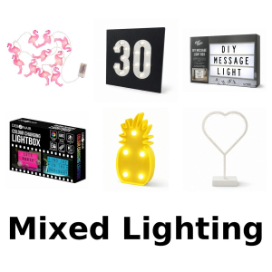 One Off Job Lot of 49 Mixed LED Lights & Lightboxes