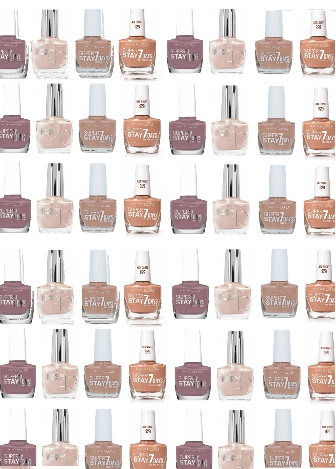 50pcs Maybelline NUDES Selection Nail Polish | RRP £250 | 4 SHADES