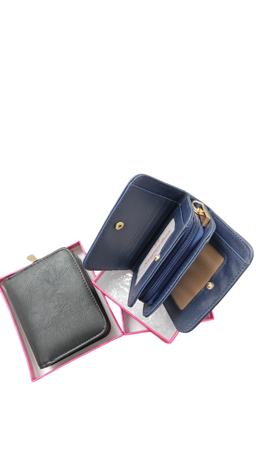 Mix 60 pcs Soft Pu Small Purse(+Gift Box) Wallet with Multicompartment for Notes Coins-Z1701