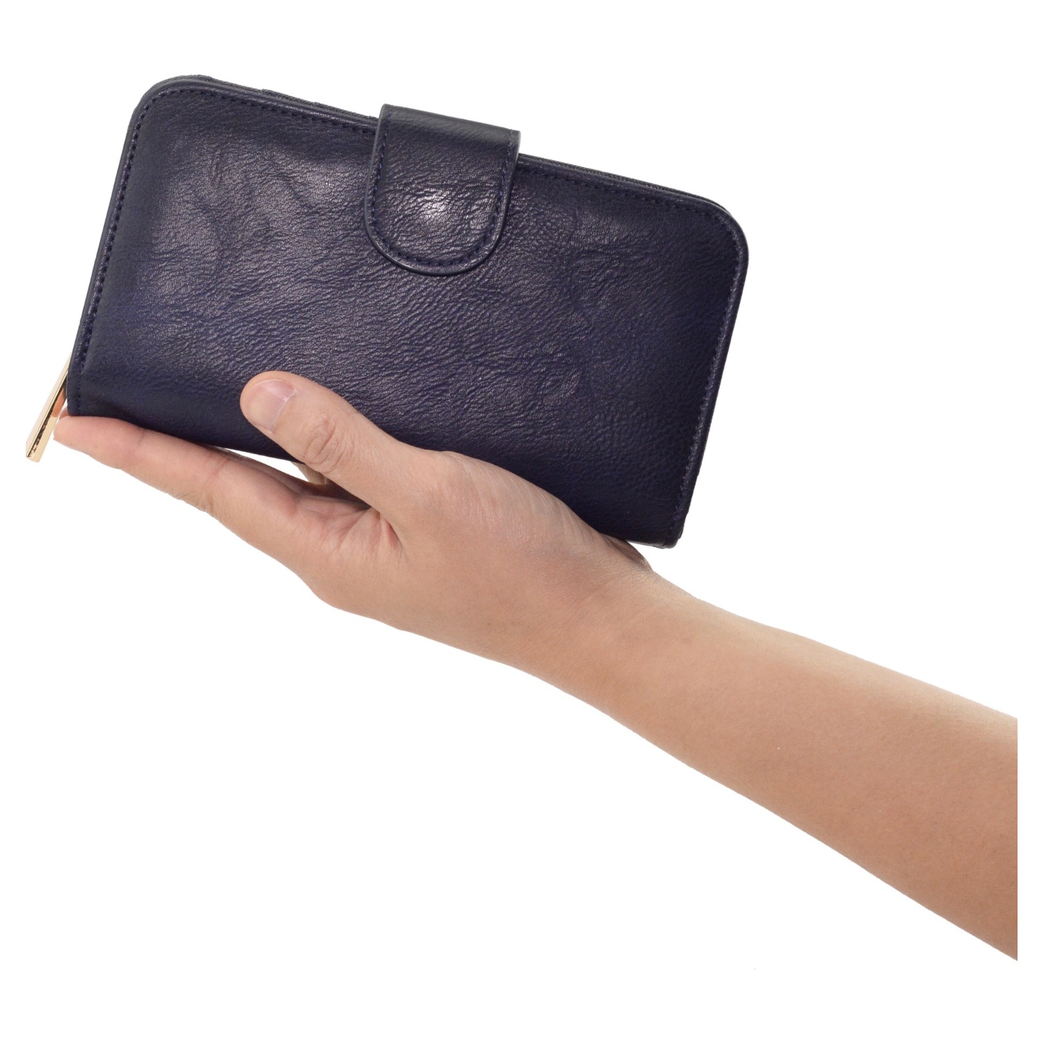 60 pcs Black Colour Soft Pu Multi Compartment Purse with Wristband +Gift Box-Z1702