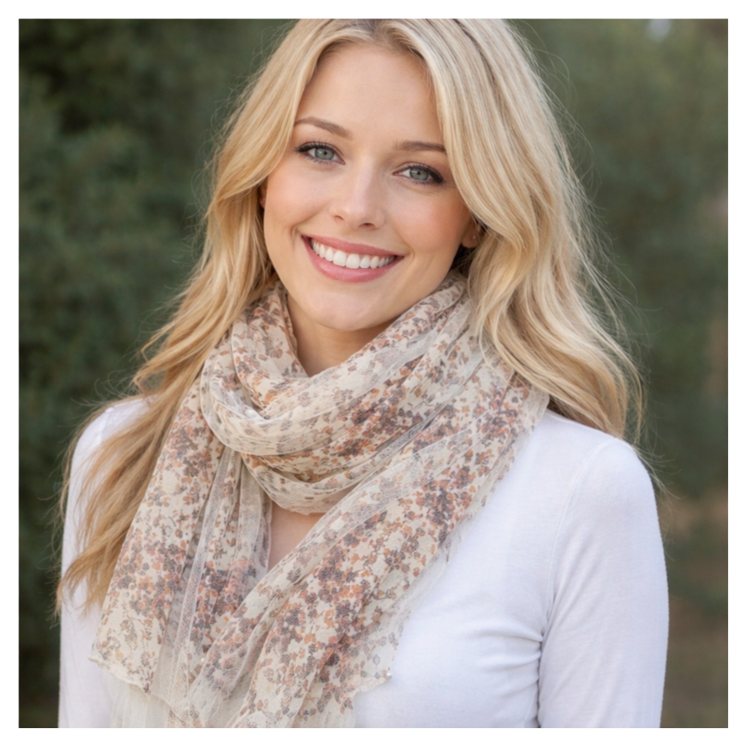 100 PCS Mix Colours Ladies Girls Double Layer Lace pearl scarf