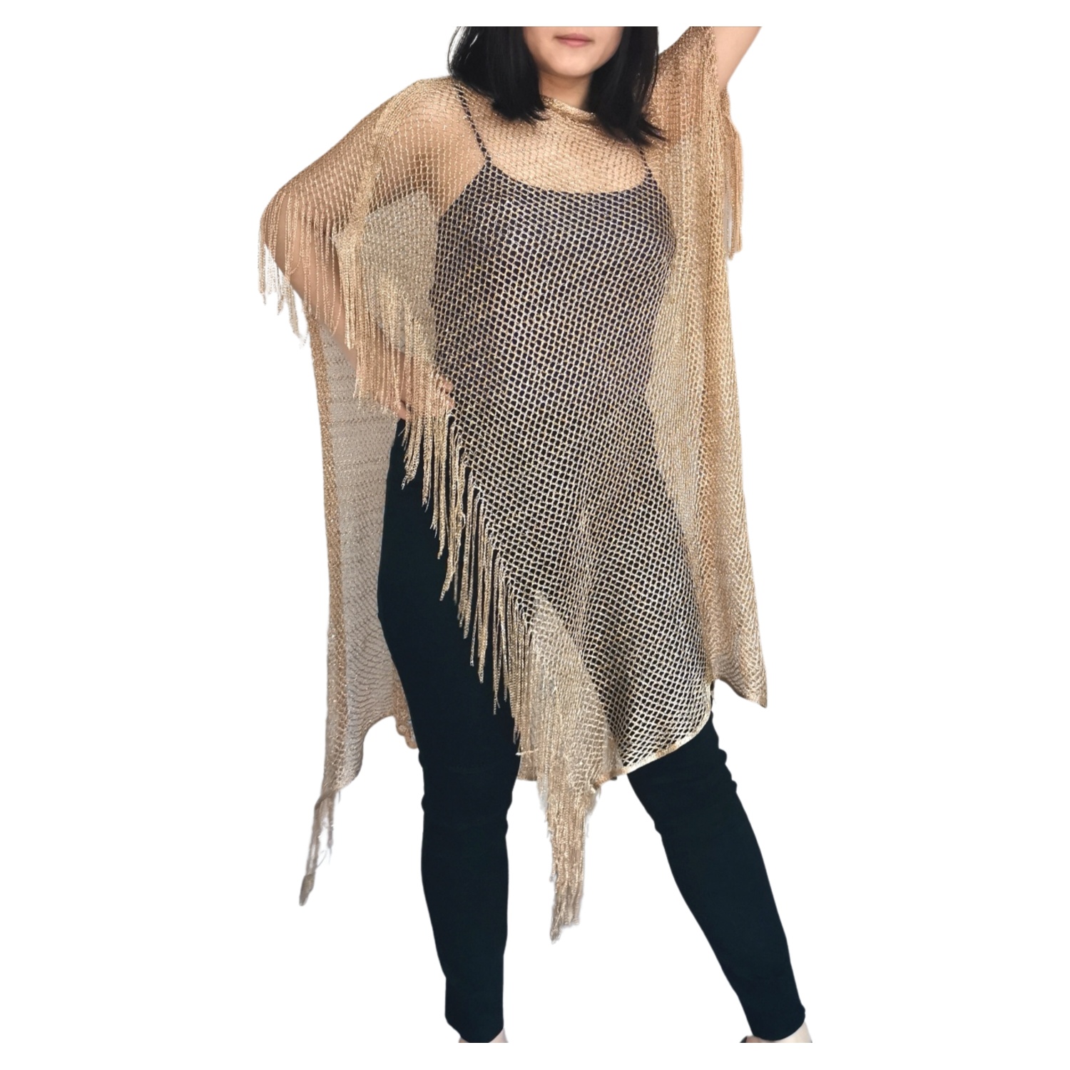 100 pcs Mix Colour Ladies Sparkle net tasselled party evening kaftan Cover Up