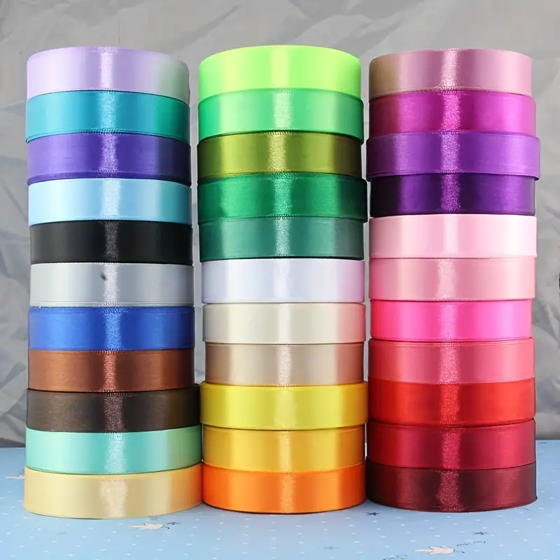 100x Double Sided Satin Ribbon Rolls 15mm x 100 Yards Mixed Colours Craft Wed Decor Wholesale