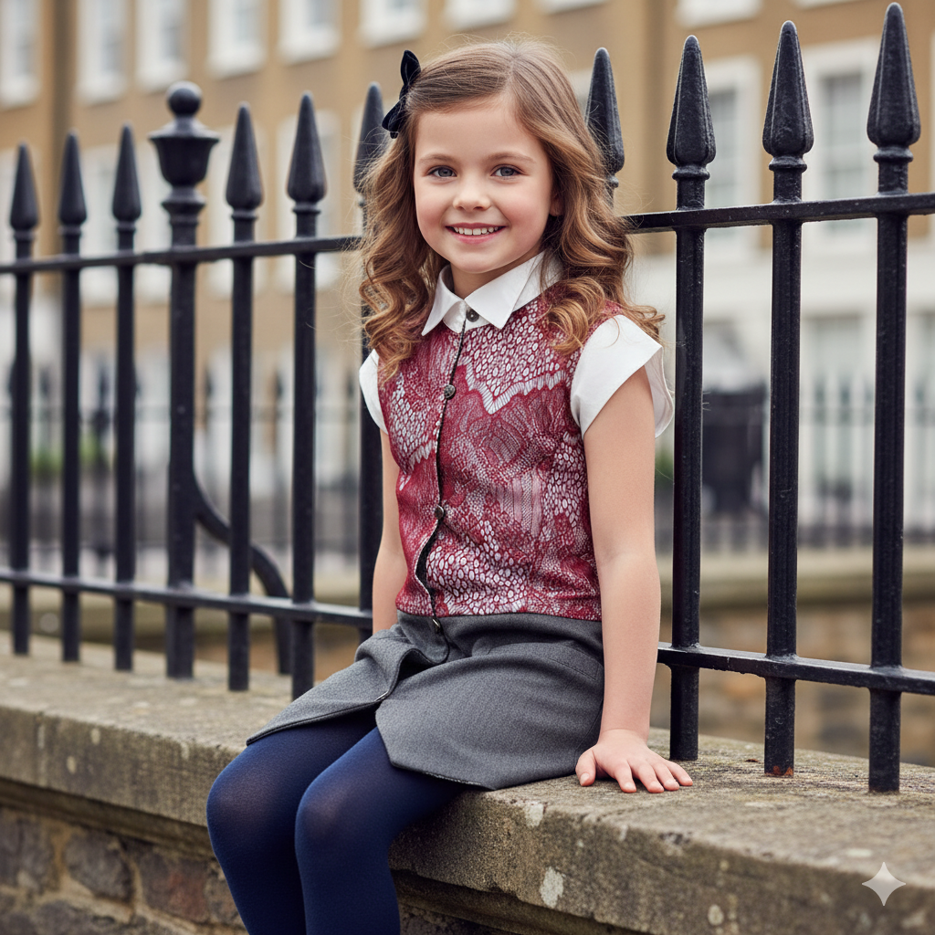 Girls Vintage Lace Vest Elegant Sleeveless Waistcoat Layering Party Outfit Kids 3-10Y